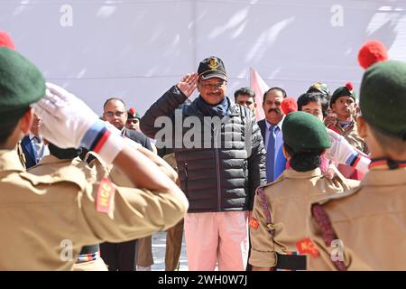 Nuova Delhi, India. 6 febbraio 2024. NUOVA DELHI, INDIA - 6 FEBBRAIO: Arvind Kejriwal, primo ministro di Delhi durante l'inaugurazione del nuovo edificio della Dr. B. R. Ambedkar School of Specialized Excellence a Paschim Vihar il 6 febbraio 2024 a nuova Delhi, India. (Foto di Sanchit Khanna/Hindustan Times/Sipa USA) credito: SIPA USA/Alamy Live News Foto Stock