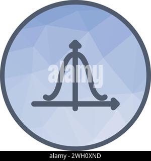 Icona del grafico a forma di campana immagine vettoriale. Illustrazione Vettoriale