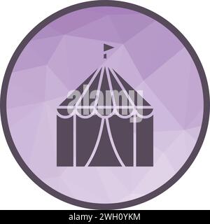 Immagine vettoriale icona tenda circo. Illustrazione Vettoriale