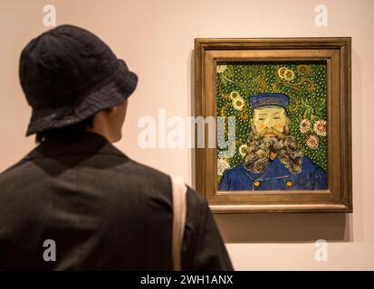 New York City: "Ritratto di Joseph Roulin" (1889), di Vincent Van Gogh, al MoMA, Museum of Modern Art, Manhattan Foto Stock