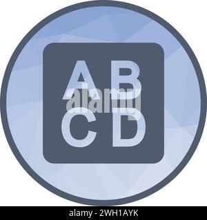 Inserire l'immagine vettoriale con l'icona maiuscola in caratteri latini. Illustrazione Vettoriale