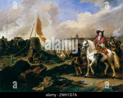 James Scott, i duca di Monmouth, i duca di Buccleuch (1649-1685), nobile e ufficiale militare inglese di origine olandese, ritratto equestre in olio su tela di Jan Wyck, circa 1675 Foto Stock