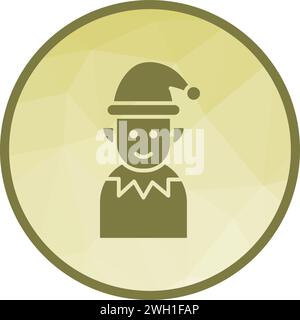 Immagine vettoriale dell'icona Man Elf. Illustrazione Vettoriale