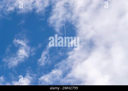 In aereo nel cielo Foto Stock