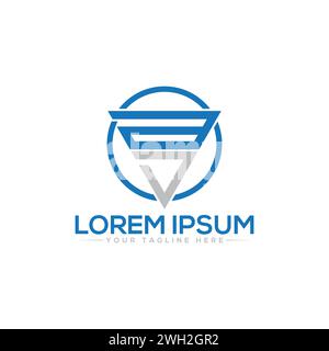 Logo BD Letter. Design con logo BD creativo e moderno. Illustrazione Vettoriale