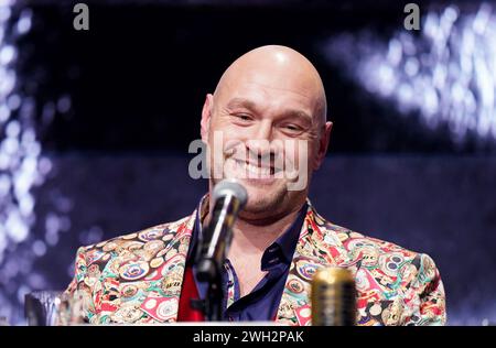 Foto del file datata 16-11-2023 di Tyson Fury, che ha scovato la speculazione di un imminente ritiro dal pugilato mentre ha mappato un piano di cinque combattimenti, tra cui un paio di scontri contro il rivale britannico Anthony Joshua. Data di pubblicazione: Mercoledì 7 febbraio 2024. Foto Stock