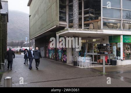 Nei dintorni di Port Talbot, una città industriale di Neath Port Talbot, Galles, Regno Unito, in una giornata invernale Foto Stock