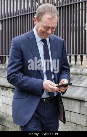 Westminster, Londra, Regno Unito. 7 febbraio 2024. Tim Farron, deputato, ex leader dei Liberal Democratici, oggi fuori dal Parlamento a Westminster. Crediti: Imageplotter/Alamy Live News Foto Stock