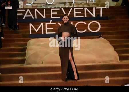 Città del Messico, Messico. 6 febbraio 2024. L'attrice Zendaya partecipa al Red carpet del fan Event per il film "Dune: Part Two" all'Auditorio Nacional di città del Messico, Messico, il 6 febbraio 2024. (Foto di Carlos Tischler/Eyepix Group) credito: NurPhoto SRL/Alamy Live News Foto Stock