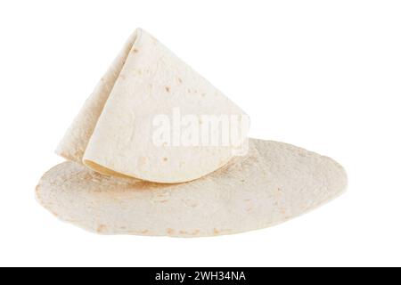 Tortillas isolate su sfondo bianco Foto Stock