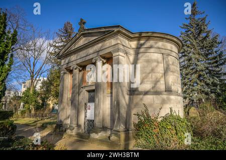 Mausoleo Hitzig, Grab, Dorotheenstädtischer Friedhof, Chausseestraße, Mitte, Berlino, Germania Foto Stock