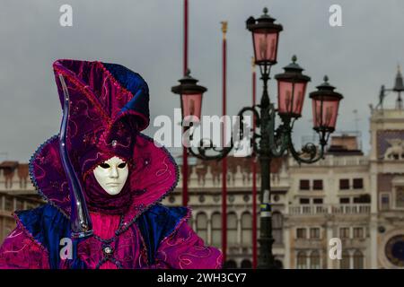 Piazza San Marco durante il Carnevale. Venezia, Italia - 5 febbraio 2013 Foto Stock