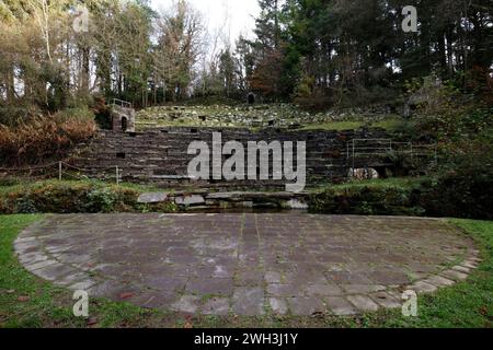 Anfiteatro presso il maniero Parc Glynllifon. Plas Glynllifon. Galles del Nord. REGNO UNITO Foto Stock