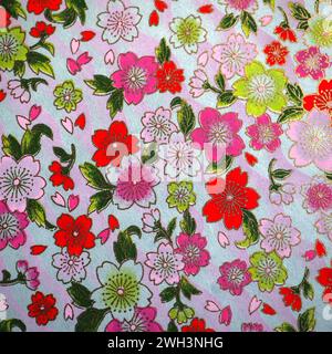 Motivi tradizionali giapponesi - tema floreale primaverile Foto Stock