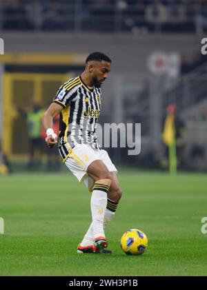 Milano, Italia. 4 febbraio 2024. Bremer della Juventus visto in azione durante la partita tra Inter Milan e Juventus FC come parte della serie A italiana, partita di calcio allo Stadio San Siro. Risultato finale Inter Milan 1 - 0 Juventus FC. (Credit Image: © Nderim Kaceli/SOPA Images via ZUMA Press Wire) SOLO PER USO EDITORIALE! Non per USO commerciale! Foto Stock