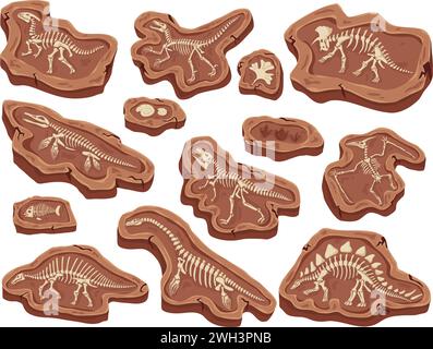 Kit Scavo Dinosauri Fossili - Scava 6 Scheletri Luminescenti - Blocchi Di Gesso Con Mazzuolo E Scalpello - Gioco Educativo 6+ Anni