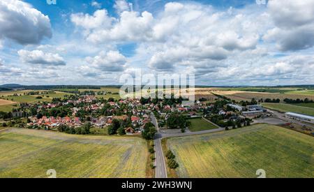 Luftbildaufnahme Siptenfelde Harz Stadt Harzgerode Foto Stock