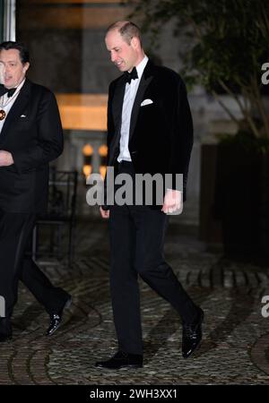 Londra, Regno Unito. 7 gennaio 2024. Il Principe di Galles partecipa alla cena di gala di beneficenza Air Ambulance di Londra presso l'OWO. Crediti: Doug Peters/EMPICS/Alamy Live News Foto Stock