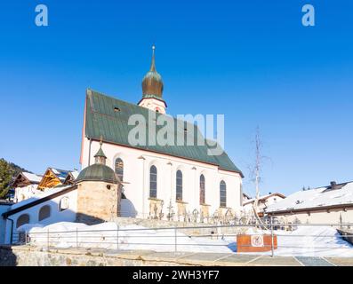 chiesa Fiss Fiss Serfaus-Fiss-Ladis Tirol, Tirolo Austria Foto Stock