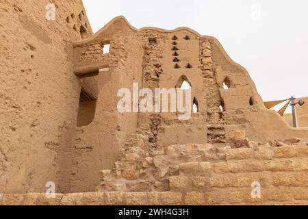 Distretto di at-Turaif, Diriyah, Riyadh, Arabia Saudita, Medio Oriente. Antichi edifici Najdi in mattoni di fango nell'AT-Turaif, patrimonio dell'umanità dell'UNESCO. Foto Stock