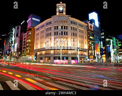 L'edificio Ginza Wako a Ginza è l'edificio principale dei grandi magazzini in Giappone ed è noto per i suoi prodotti di lusso. Foto Stock