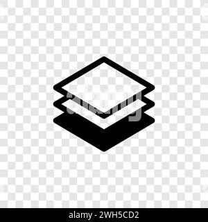 impilare i livelli di colore nero Illustrazione Vettoriale