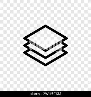 impilare i livelli di colore nero Illustrazione Vettoriale