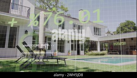 Immagine di statistiche ed elaborazione dei dati in casa Foto Stock
