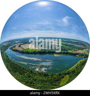Prendi l'aereo per il Pössiner Au su Lech, un'area ricreativa vicino a Landsberg in Baviera Foto Stock
