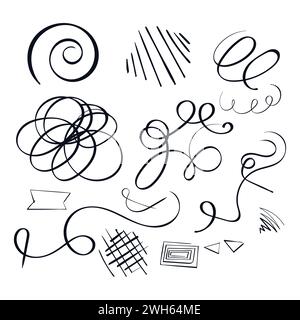 Simboli casuali dei doodle disegnati a mano simboli vettoriali icona casuale dei doodle disegnati a mano Illustrazione Vettoriale