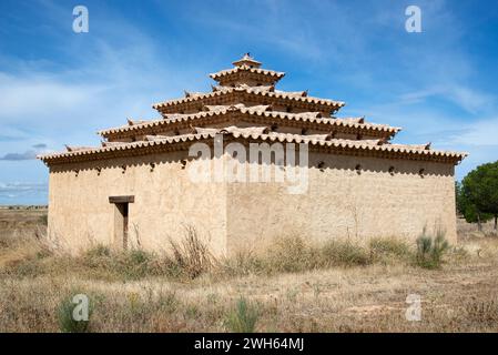 Villafafila, colombaia. Provincia di Zamora, Castilla y Leon, Spagna. Foto Stock