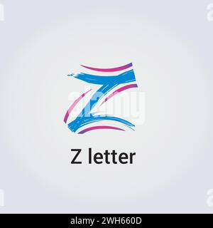 Z Design icona lettera Design Logo singolo isolato marchio identità aziendale vari colori modello modificabile vettoriale emblema monogramma illustrazione marchio Illustrazione Vettoriale