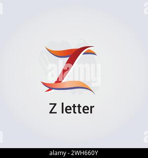 Z Design icona lettera Design Logo singolo isolato marchio identità aziendale vari colori modello modificabile vettoriale emblema monogramma illustrazione marchio Illustrazione Vettoriale