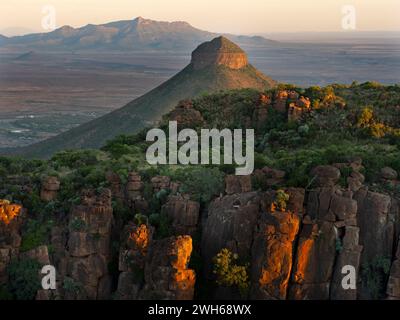 Valley of Desolation Camdeboo National Park gennaio Capo Orientale Sud Africa gennaio Foto Stock