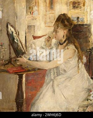 Berthe Morisot (1841-1895), francese, Impressionismo - giovane donna in polvere - 'Jeune Femme se poudrant' Foto Stock