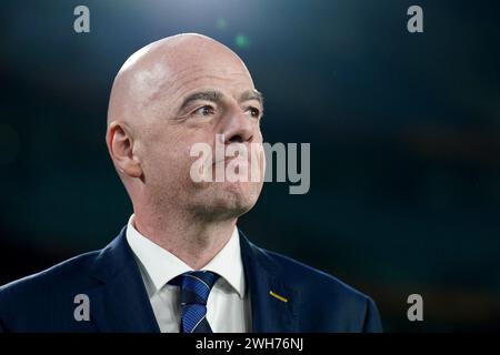 Foto del file del 20-08-2023 del presidente FIFA Gianni Infantino, che ha chiesto un approccio più Unito alla lotta contro il razzismo in tutto il mondo del calcio. Data di pubblicazione: Giovedì 8 febbraio 2024. Foto Stock