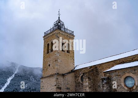 Église Saint Michel des angoli, Les Angles, Pirenei orientali, Francia Foto Stock