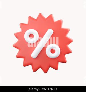 Promozione 3d buoni sconto percentuale di vendita per isolare il background marketing redditizio concetto di shopping online. cashback, acquisto, vendita, minimo Foto Stock