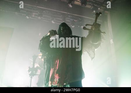 Attila Csihar di Mayhem si esibisce al Fuzz Live Music Club, Atene / Grecia, maggio 2022 Foto Stock