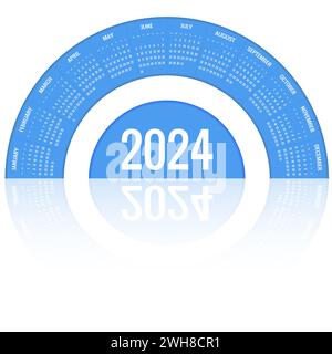 Calendario 2024. Calendario trimestrale della parete con numeri di  settimana. Inizio settimana da domenica. Pronto per la stampa, a colori:  Nero, rosso, oro. Illustrazione vettoriale Immagine e Vettoriale - Alamy