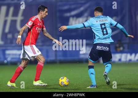 Vizela, Portogallo. 8 febbraio 2024. Vizela, 02/08/2024 - il Futebol Clube Vizela ha ospitato lo Sport Lisboa e Benfica questa sera, al Estádio Futebol Clube Vizela, in una partita del sesto turno della Coppa del Portogallo 2023/24. Di Maria (Ivan del Val/Global Imagens) crediti: Atlantico Press/Alamy Live News Foto Stock