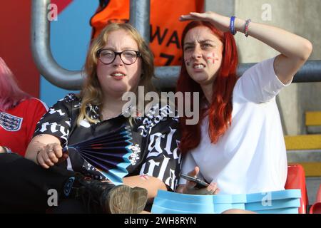 Young England Lionesses Fans England vs Northern Ireland UEFA Womens Euro 15 luglio 2022 St Marys Stadium Southampton Foto Stock