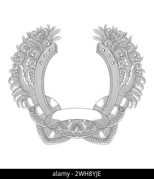 cornice antica illustrazione vettoriale per incisioni vintage Illustrazione Vettoriale