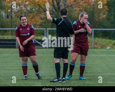 Glasgow, Scozia, Regno Unito. 23 ottobre 2022: Dryburgh Athletic Women a Glasgow per un campionato SWF South League. Foto Stock