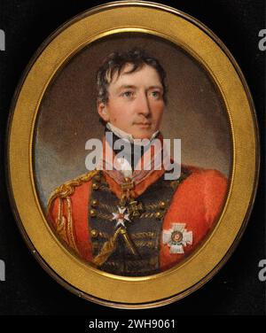 Ritratto di Sir Thomas Makdougall Brisbane, di Simon Jacques Rochard 1819 Foto Stock