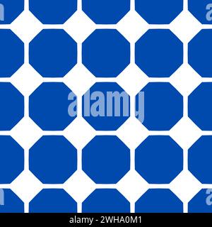 Illustrazione di uno sfondo caleidoscopico bianco e blu Foto Stock