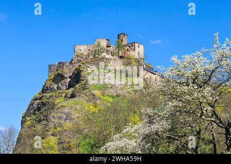 Castello di Strekov vicino a Usti nad Labem in Boemia Foto Stock
