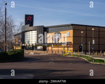 Esterno del cinema Cineworld, Sixfields, Northampton, Regno Unito Foto Stock