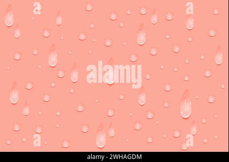 Sfondo di bellezza con gocce d'olio. Gocce liquide di gel o collagene. Pozzanghere versate di siero cosmetico o acqua. Un campione di lotio rotondo e pulito Illustrazione Vettoriale