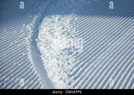 Decorata con motivi di sci da collina Foto Stock